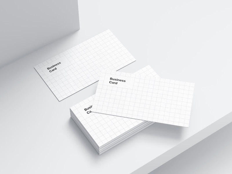 Business Card Mockups, US-Angled, 07