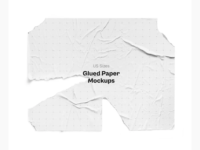 Glued Paper Mockup, US, 14