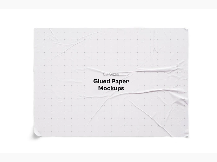 Glued Paper Mockup, EU Glossy, 17