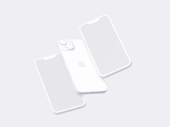iPhone 14 Clay Mockup, 09