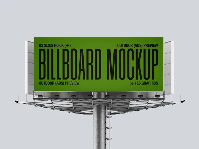 Billboard Mockup, Isolated, US Scene 07