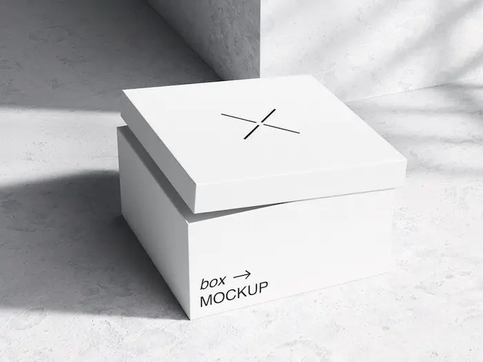 Qubus, Box Mockup in Perspective View, EU, 24