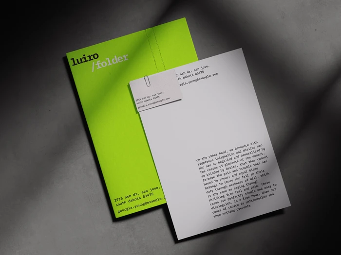 Luiro, Stationery Mockups on Stylish Black Background, EU 11