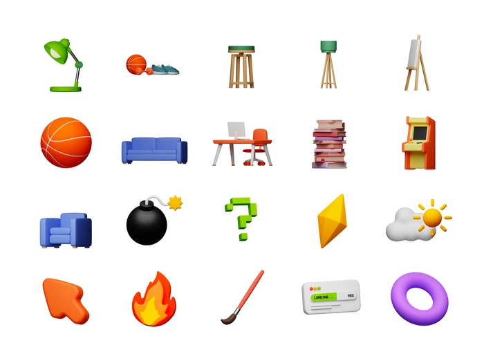 Guuulp, Objects