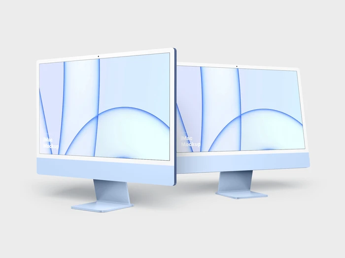 iMac 24-inch Mockups, 12
