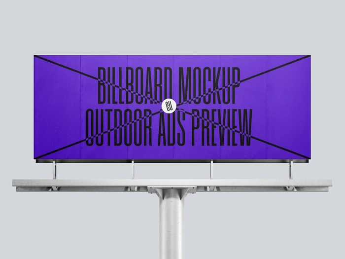 Billboard Mockup, Isolated, EU Scene 03