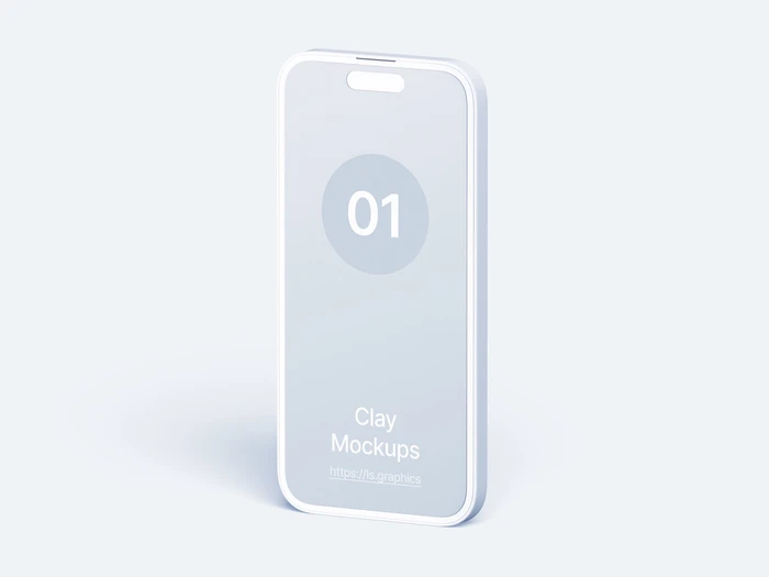 iPhone 14 Pro Clay Mockups, 04