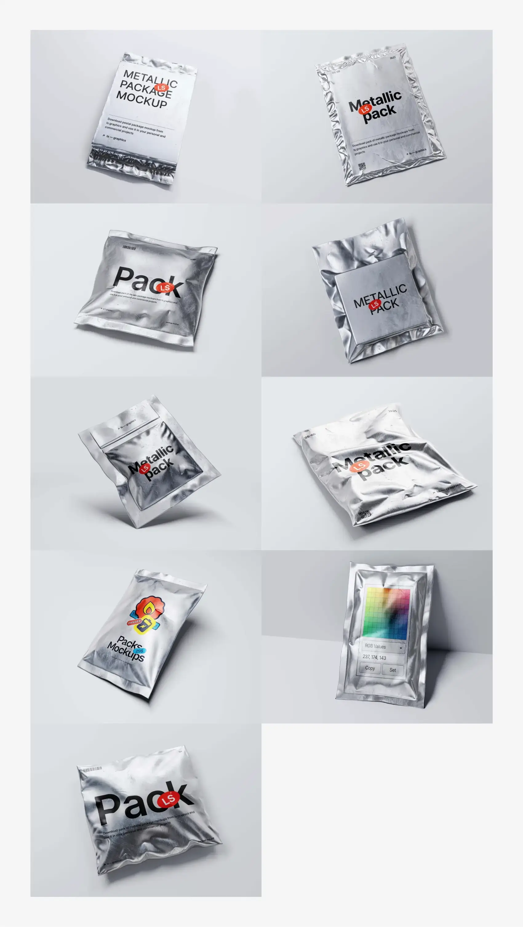 Metallic Packages Mockups 1