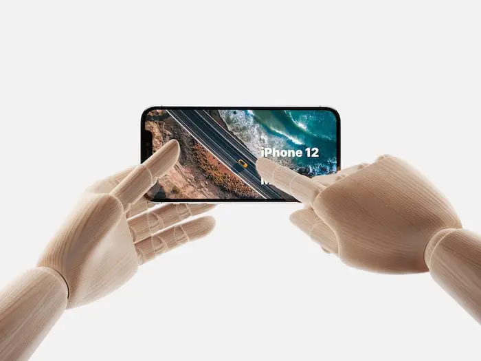 Wooden Hands iPhone 12 Pro Mockups, 12