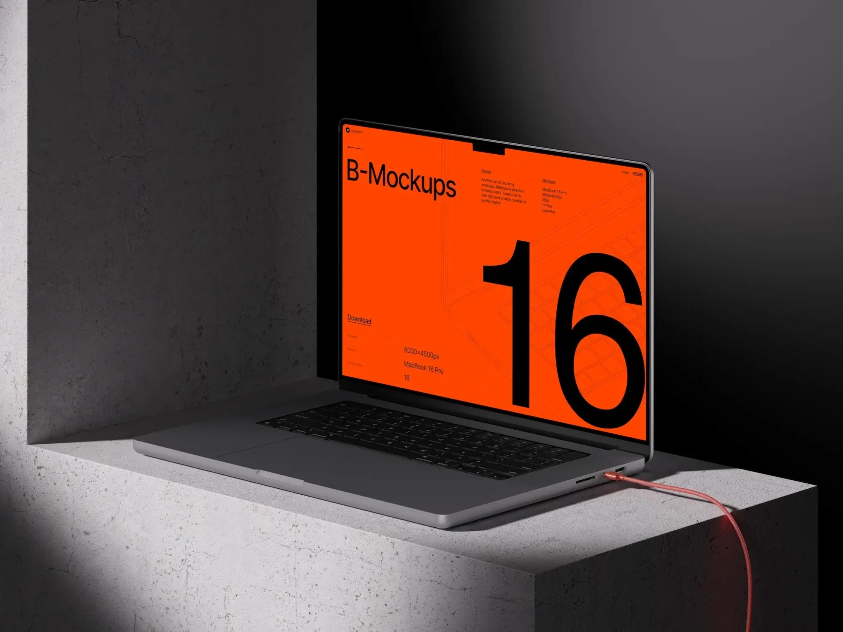 B-Mockups: MacBook 16 Pro 13