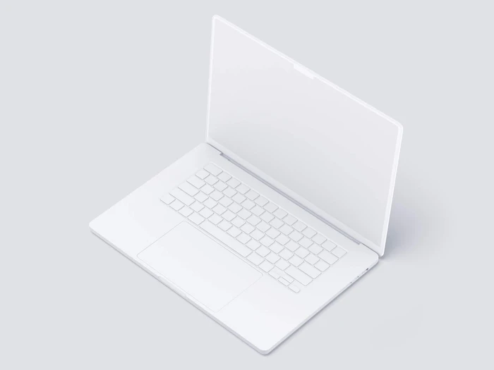 MacBook Pro 16 inch Clay Mockups, 09