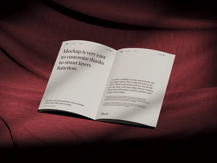Muele, Opened Magazine Mockup, US, Scene 09