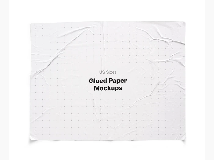 Glued Paper Mockup, US Glossy, 21