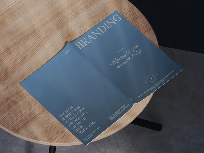 Ateur, Opened Magazine Mockup, EU, 12