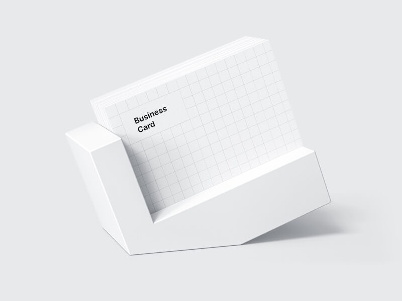 Business Card Mockup, EU-Angled, 11