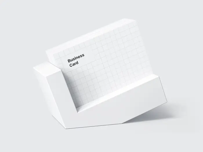 Business Card Mockup, EU-Angled, 11