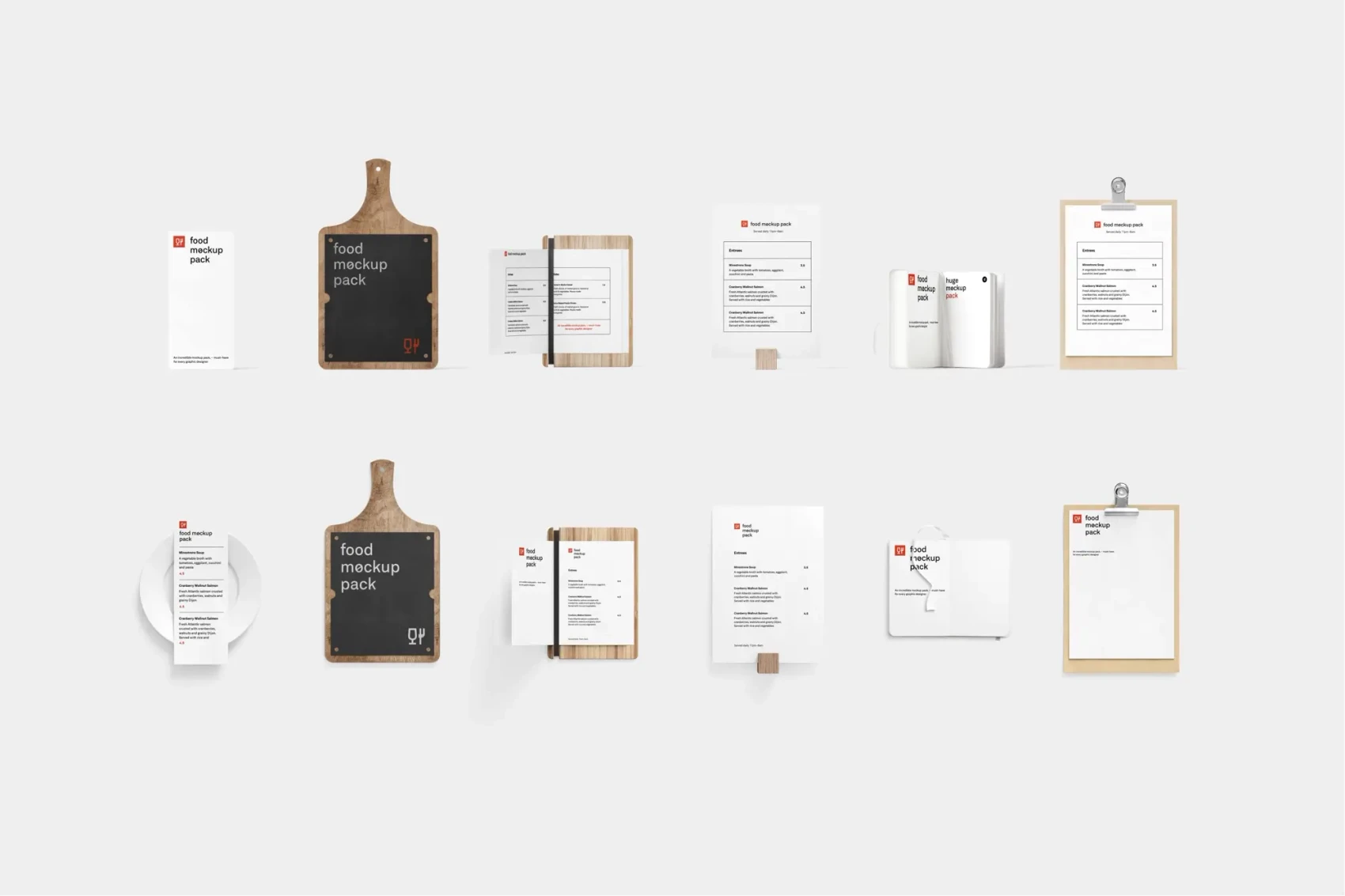 Menu Mockups 1