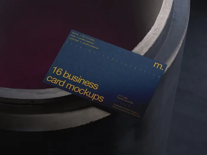 Ayon, Business Card Mockup, EU, 04