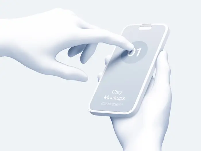 Hands Clay Mockups, 14