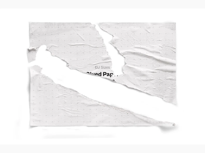 Glued Paper Mockup, EU Textured, 11