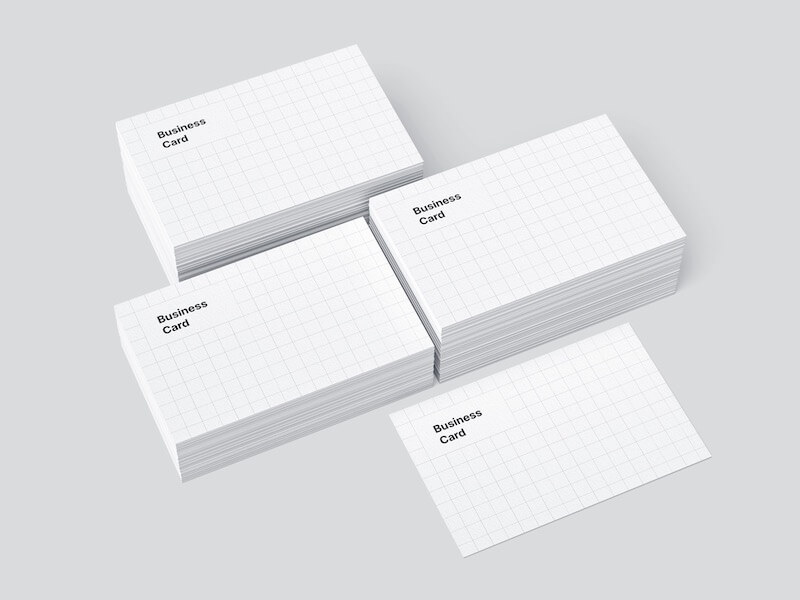 Business Card Mockups, EU-Angled, 17