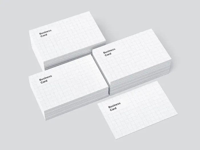 Business Card Mockups, EU-Angled, 17