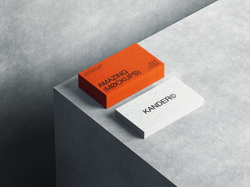 Kander, Minimalistic Business Card Mockups, US 01