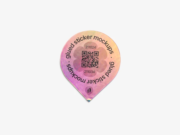 Holographic Sticker Mockup, Scene 29