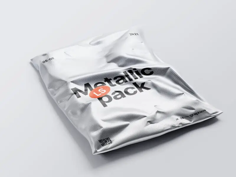 Free Metallic Package Mockup