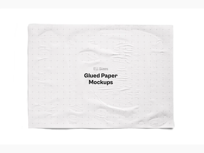 Glued Paper Mockup, EU Textured, 15
