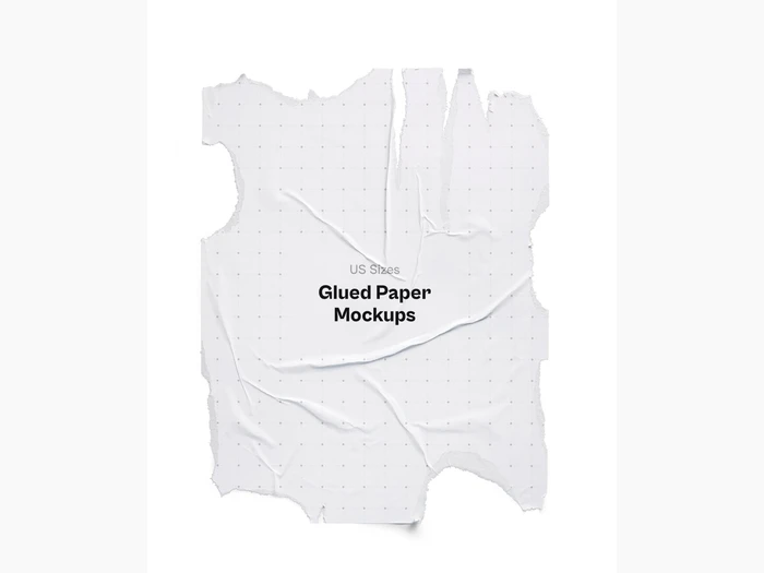 Glued Paper Mockup, US Glossy, 05