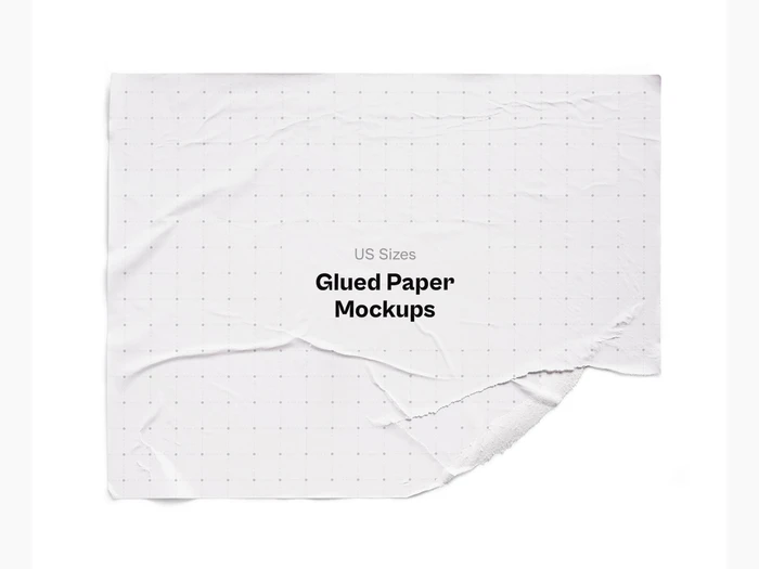 Glued Paper Mockup, US Glossy, 24