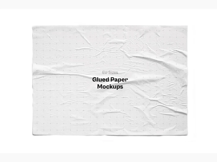 Glued Paper Mockup, EU Textured, 10
