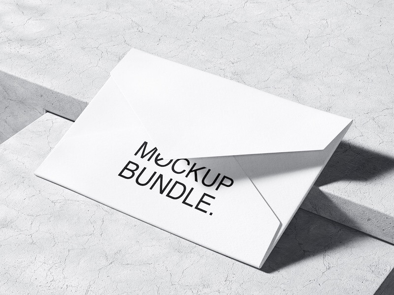 Qubus, Photorealistic Envelope Mockup, EU, 09