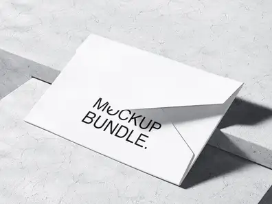 Qubus, Photorealistic Envelope Mockup, EU, 09