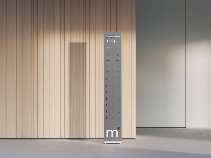Narrow Standing Sign Mockup, Environment, 08