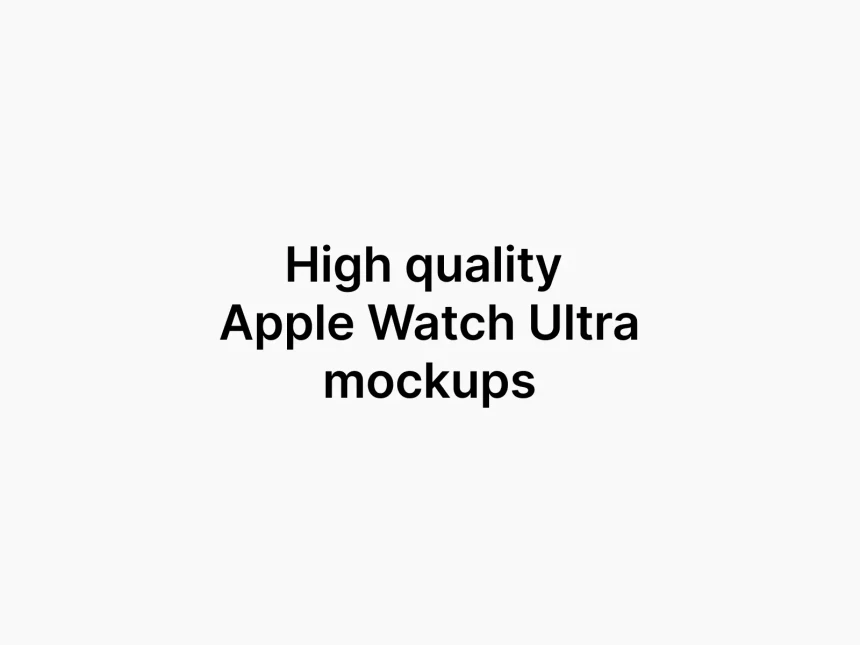 Apple Watch Ultra Mockups 2