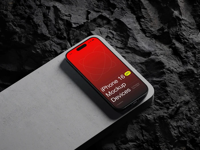 U-Mockups: iPhone 16 Pro, Scene 06