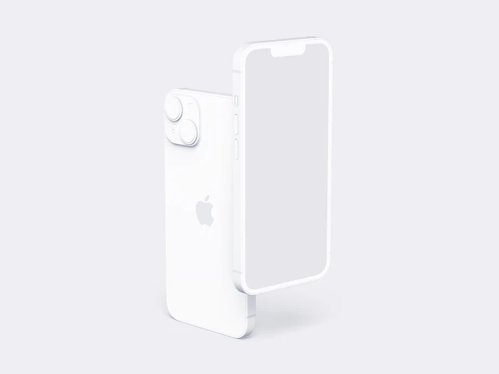 iPhone 14 Clay Mockup, 13
