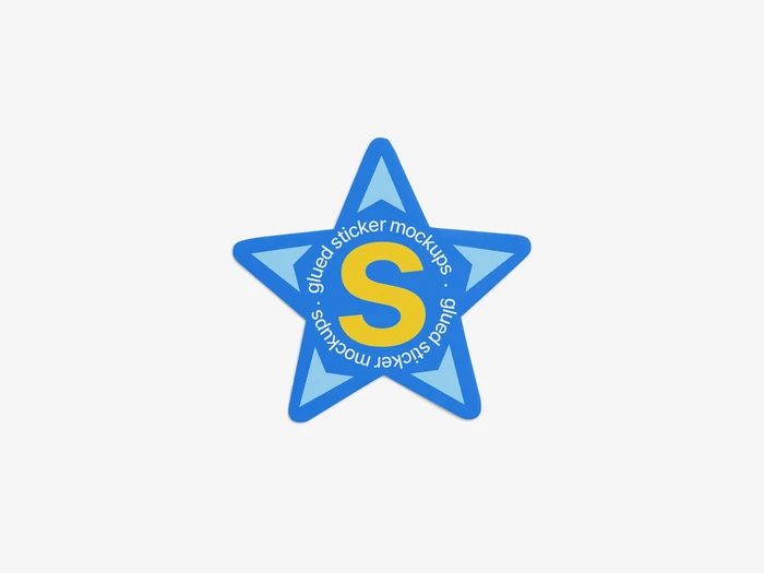 Glossy Sticker Mockup, Scene 32