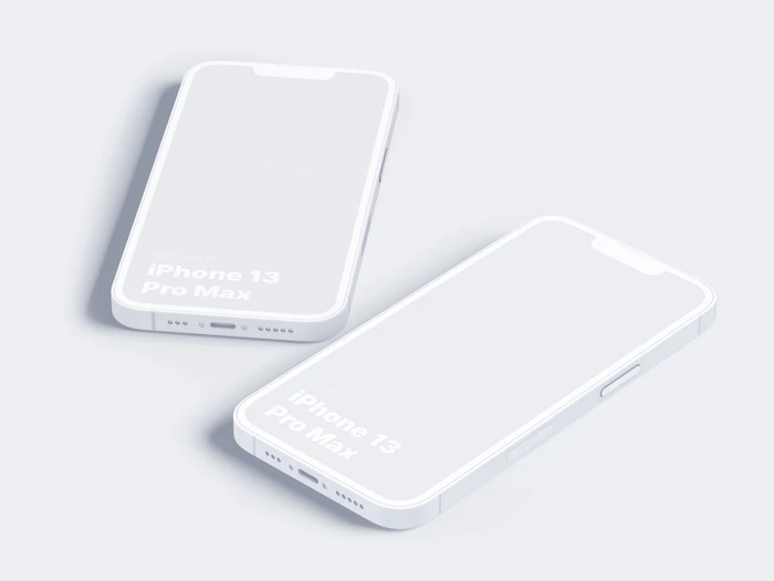 iPhone 13 Pro Clay Mockups: 16