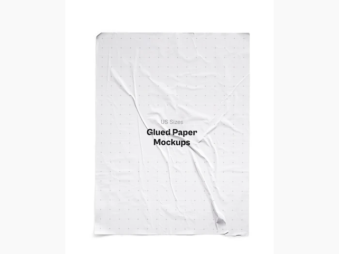 Glued Paper Mockup, US Glossy, 11