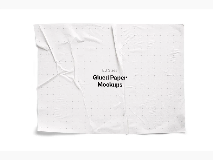 Glued Paper Mockup, EU Textured, 14
