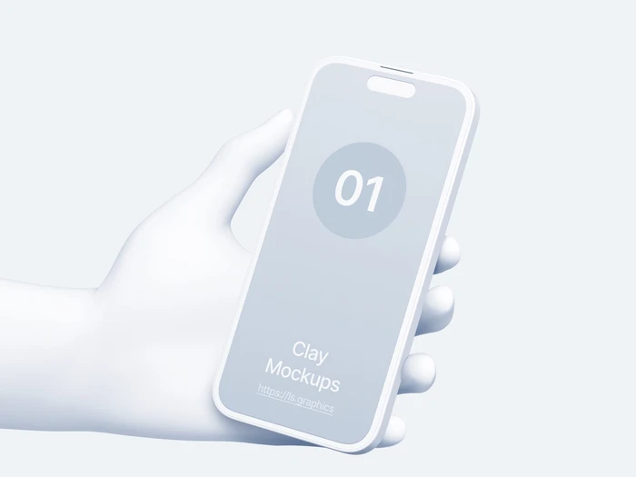 Hands Clay Mockups, 12