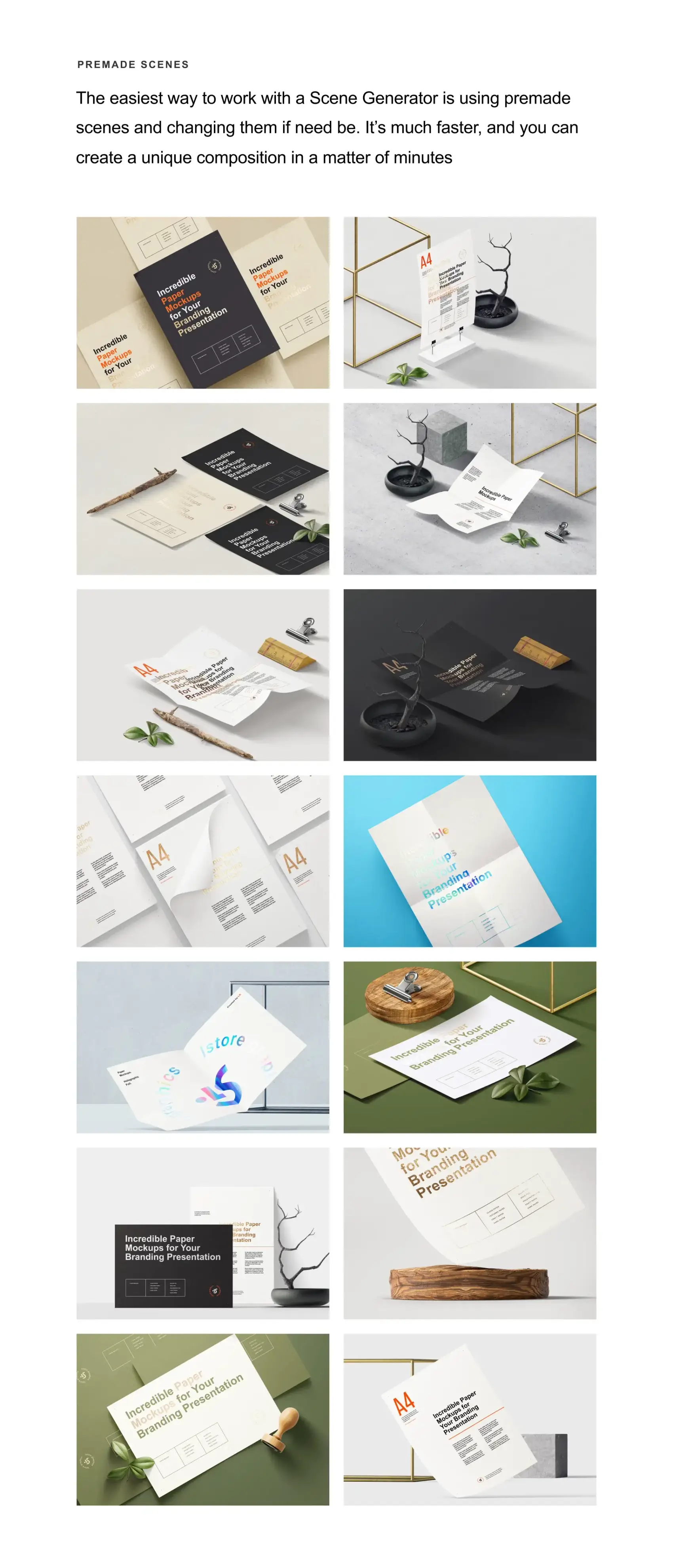 Paper Branding Mockups Bundle 17