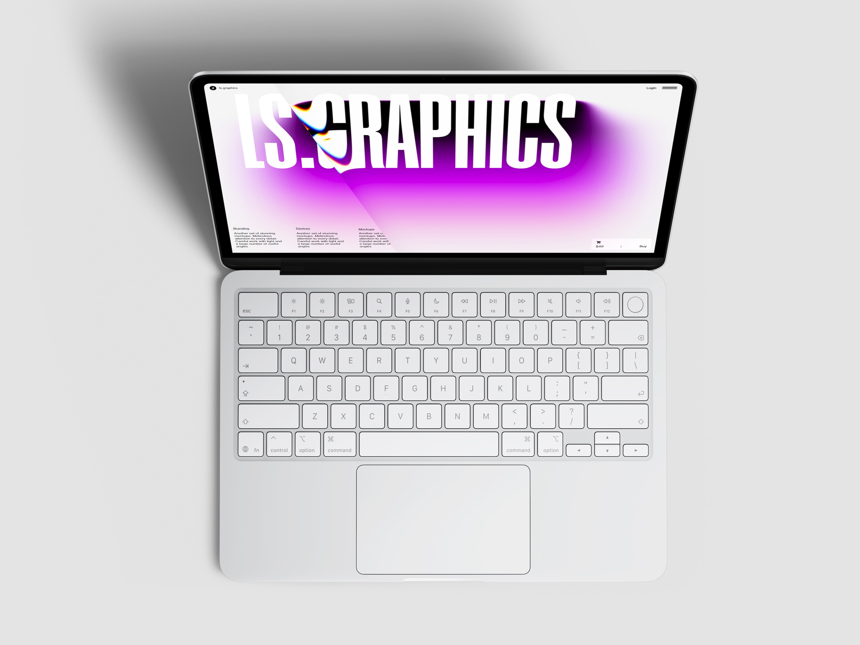 MacBook Neo Device Mockup on Isolated Background | LS.GRAPHICS