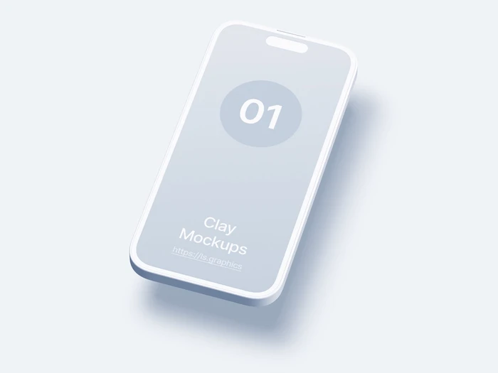 iPhone 14 Pro Clay Mockups, 11