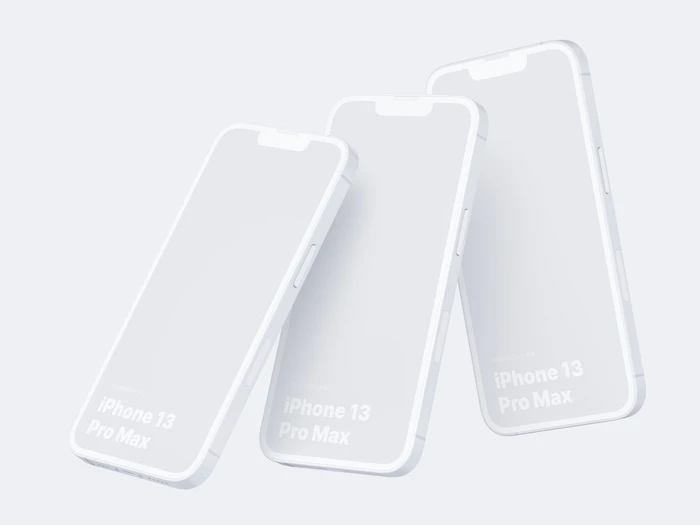iPhone 13 Pro Clay Mockups: 11