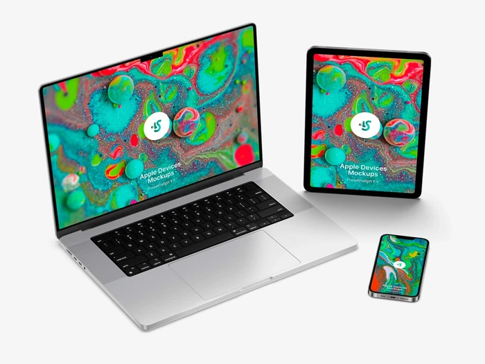 Apple Mockups Bundle, Realistic, 02
