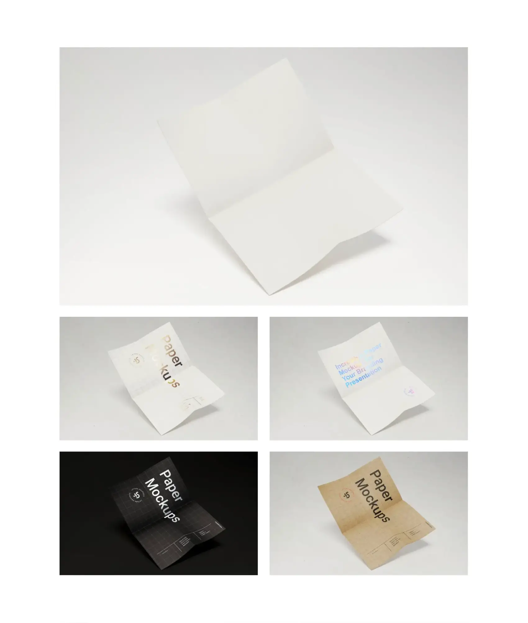 Paper Branding Mockups Bundle 9